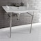 Fauceture KVPB37227W4PN 37-Inch Console Sink with Brass Legs (4-Inch, 3 Hole), White/Polished Nickel KVPB37227W4PN - alternate 4